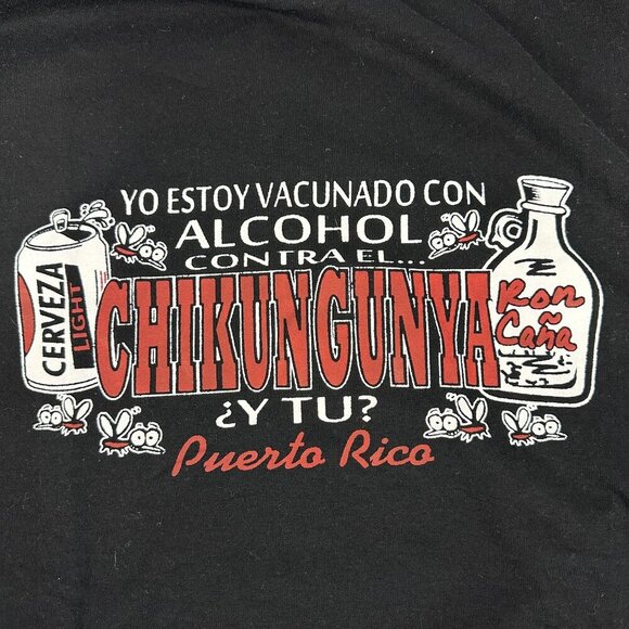 Gildan DryBlend Mens Short Sleeved Chikundunka Puerto Rico T-Shirt Size M - Picture 4 of 4